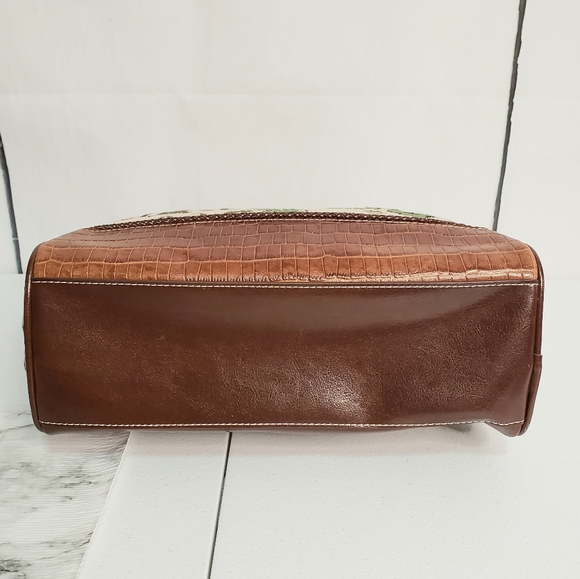 *SOLD* Marlo Floral Tapestry Croc Embossed Handbag - Picture 7 of 8